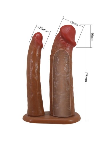 PRETTY LOVE - YAIRON DOUBLE PENIS SLEEVE WITH 4...