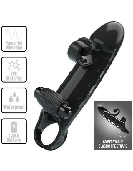 ROMANCE - VIBRATING PENIS SLEEVE BLACK