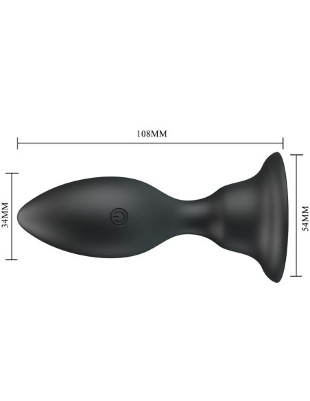 PRETTY LOVE - PLUG ANAL VIBRADOR NEGRO