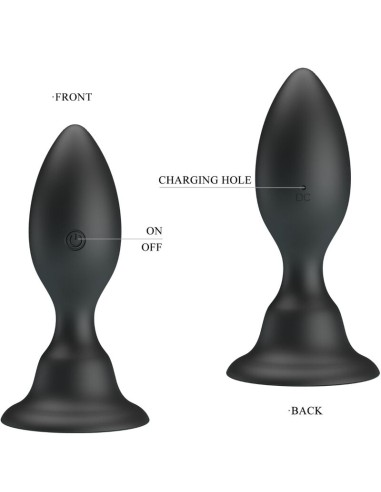 PRETTY LOVE - PLUG ANAL VIBRADOR NEGRO