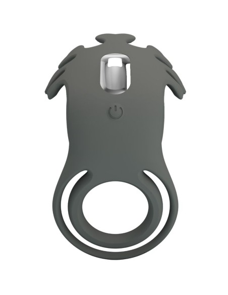 PRETTY LOVE - RUBEN DOBLE ANILLO VIBRADOR CON ESTIMULADOR GRIS