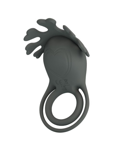 PRETTY LOVE - RUBEN DOBLE ANILLO VIBRADOR CON ESTIMULADOR GRIS
