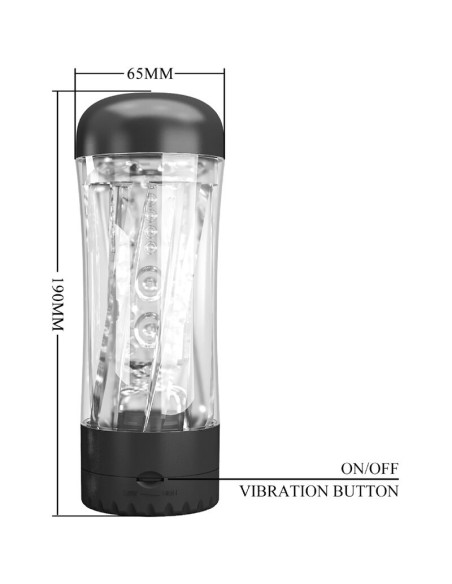 PRETTY LOVE - TAMARA MASTURBADOR MASCULINO VIBRADOR MULTIVELOCIDAD NEGRO