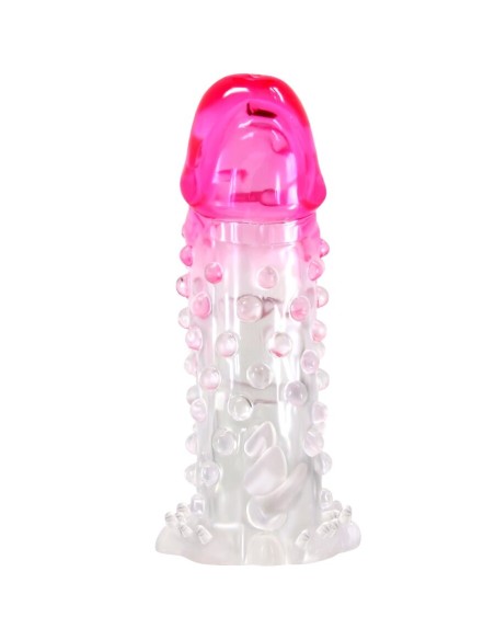 PRETTY LOVE - WILFORD REALISTIC ENLARGEMENT SHEATH WITH EMBOSSED PENIS PINK