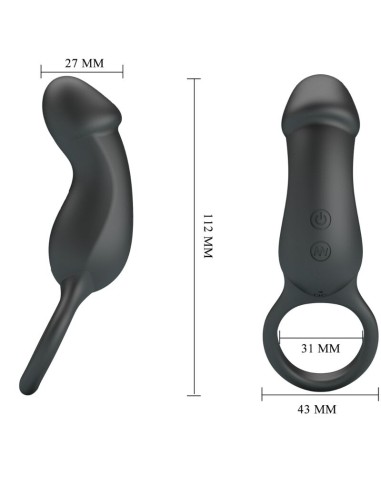 PRETTY LOVE - TRAE RING  VIBRATOR BLACK