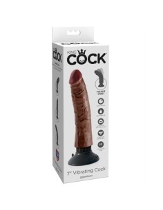 KING COCK - VIBRATING COCK BROWN 17.78 CM 2