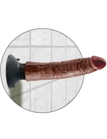 KING COCK - VIBRATING COCK BROWN 20.32 CM