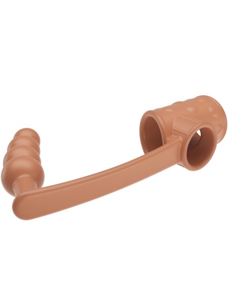 PRETTY LOVE - PENIS SLEEVE WITH ANAL PLUG NATURAL