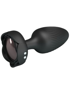 PRETTY LOVE - OSBORN ANAL PLUG WITH  LED LIGHT BLACK 9.8 CM
