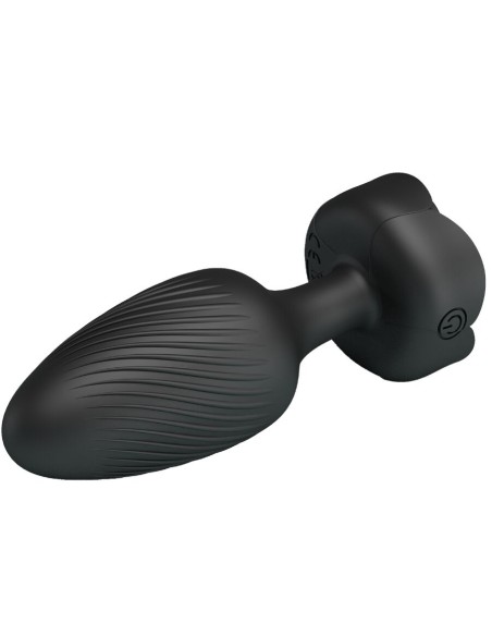 PRETTY LOVE - OSBORN ANAL PLUG WITH  LED LIGHT BLACK 9.8 CM
