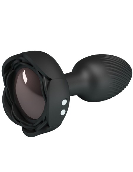 PRETTY LOVE - OLMAN ANAL PLUG WITH  LED LIGHT BLACK 8.8 CM