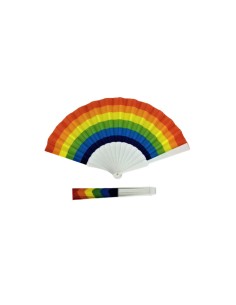 PRIDE - ABANICO MADERA BANDERA ARCOÍRIS
