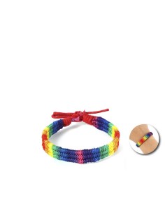 PRIDE - PULSERA TRENZADA BANDERA ARCOÍRIS