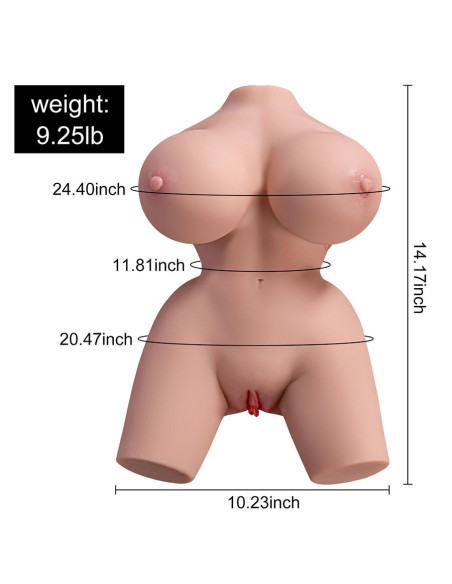 XISE - FRIEDA REALISTIC FEMALE TORSO WITH VIBRATION 36 CM
