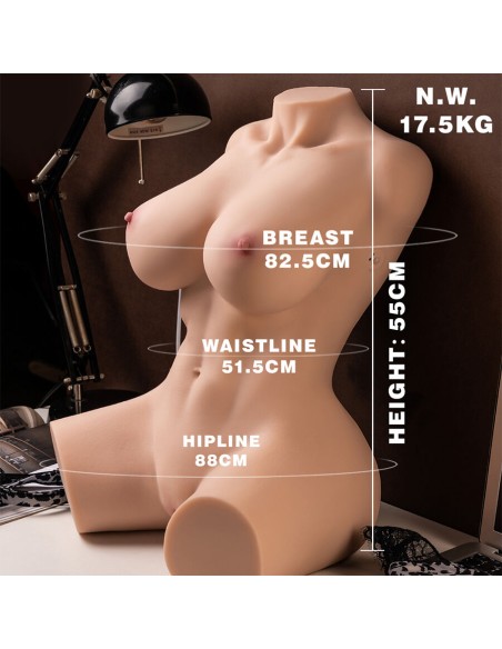 XISE - MURIEL FEMALE REALISTIC TORSO WITH THRUSTING 55 CM