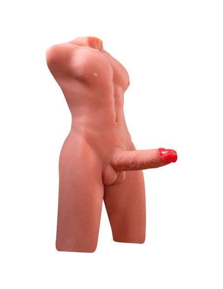 XISE - JASON HALF BODY REALISTIC MALE TORSO WITH THRUSTING AND VIBRATION 55 CM
