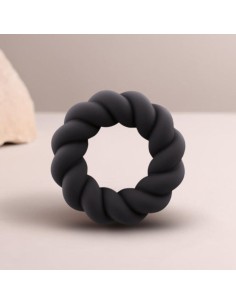 ROCKS-OFF - TWIST BLACK SILICONE MASTURBATOR RING 2
