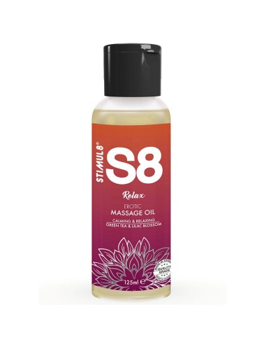 STIMUL8 - S8 RELAX GREEN TEA MASSAGE OIL 125 ML