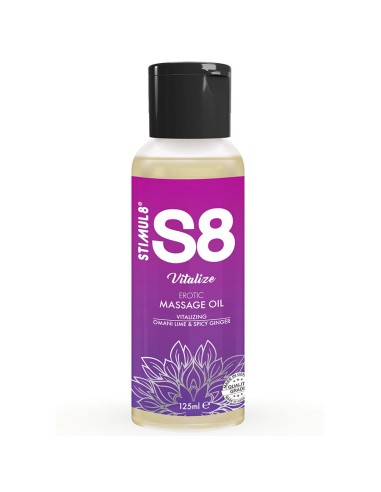 STIMUL8 - S8 VITALIZE LIME MASSAGE OIL 125 ML