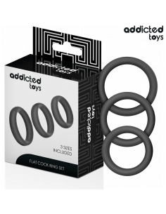ADDICTED TOYS - SET OF FLAT SILICONE RINGS