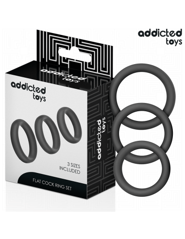 ADDICTED TOYS - SET OF FLAT SILICONE RINGS
