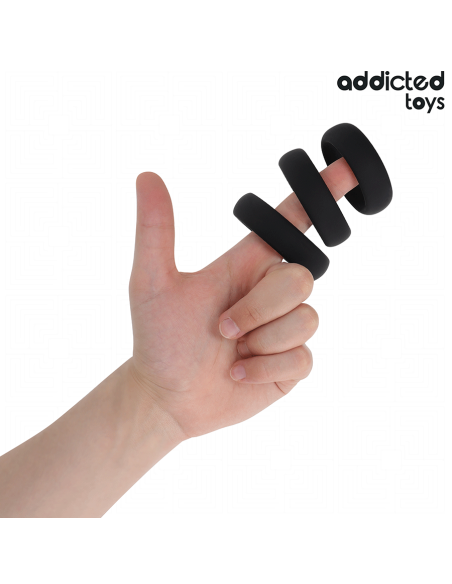 ADDICTED TOYS - SET OF FLAT SILICONE RINGS