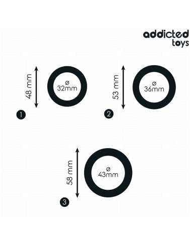 ADDICTED TOYS - SET OF SILICONE RINGS MODEL 1