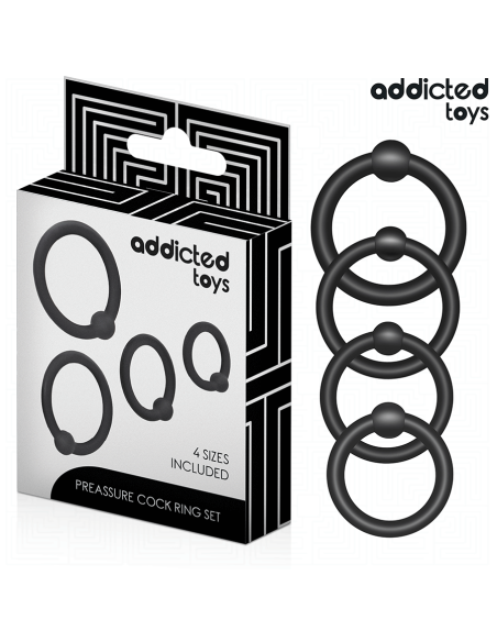 ADDICTED TOYS - SET OF PRESSURE SILICONE RINGS