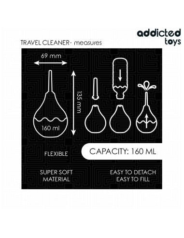 ADDICTED TOYS - TRAVEL ANAL CLEANER SIZE M 160 ML