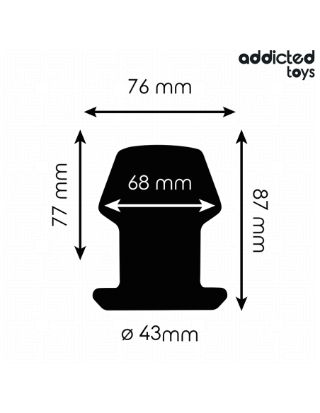 ADDICTED TOYS - EXTREME HOLLOW ANAL PLUG SILICONE SIZE M 8.7 CM