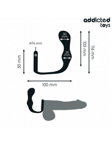 ADDICTED TOYS - ANAL PLUG WITH RING SILICONE...