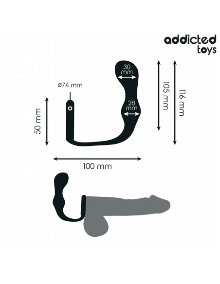 ADDICTED TOYS - ANAL PLUG WITH RING SILICONE MODEL 3