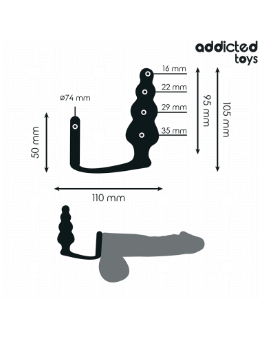 ADDICTED TOYS - ANAL PLUG WITH RING SILICONE...