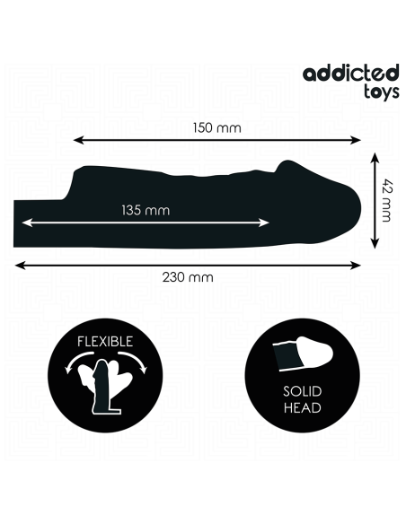 ADDICTED TOYS - TRANSPARENT PENIS EXTENSON SIZE S 23 CM