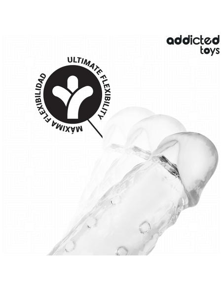 ADDICTED TOYS - TRANSPARENT PENIS EXTENSON SIZE S 23 CM