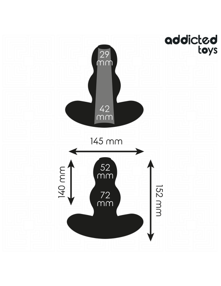 ADDICTED TOYS - HOLLOW ANAL PLUG SILICONE SIZE XXL 15.2 CM