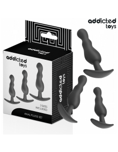 ADDICTED TOYS - SET OF 3 ANAL PLUG SILICONE MODEL 1