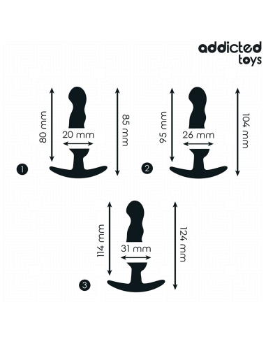 ADDICTED TOYS - SET OF 3 ANAL PLUG SILICONE...