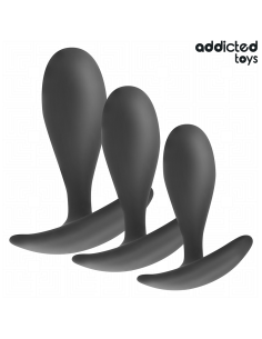 ADDICTED TOYS - SET OF 3 ANAL PLUG SILICONE MODEL 2 2