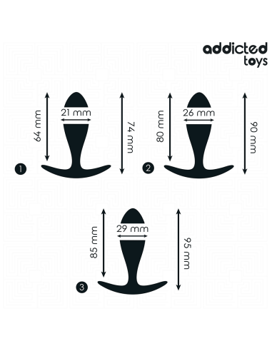 ADDICTED TOYS - SET OF 3 ANAL PLUG SILICONE...