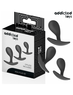 ADDICTED TOYS - SET OF 3 ANAL PLUG SILICONE MODEL 3