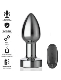 INTENSE - ANAL PLUG 10 VIBRATIONS METAL WITH REMOTE...