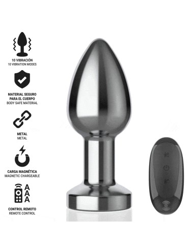 INTENSE - ANAL PLUG 10 VIBRATIONS METAL WITH...