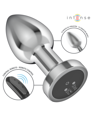 INTENSE - ANAL PLUG 10 VIBRATIONS METAL WITH...