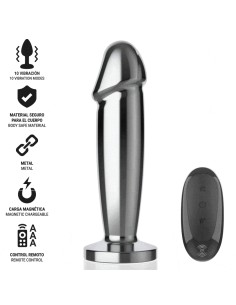 INTENSE - ANAL PLUG 10 VIBRATIONS METAL DILDO WITH REMOTE... 2