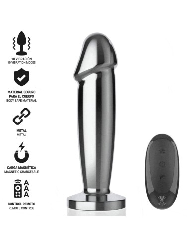 INTENSE - ANAL PLUG 10 VIBRATIONS METAL DILDO...