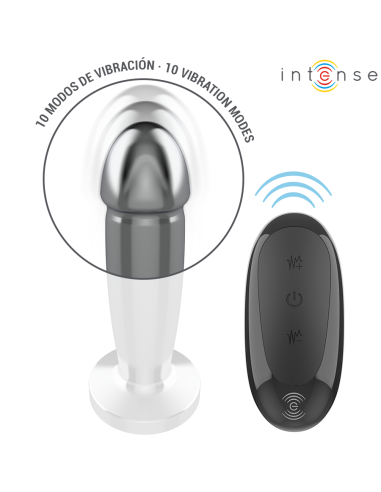 INTENSE - ANAL PLUG 10 VIBRATIONS METAL DILDO...