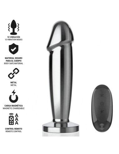 INTENSE - ANAL PLUG 10 VIBRATIONS METAL DILDO...