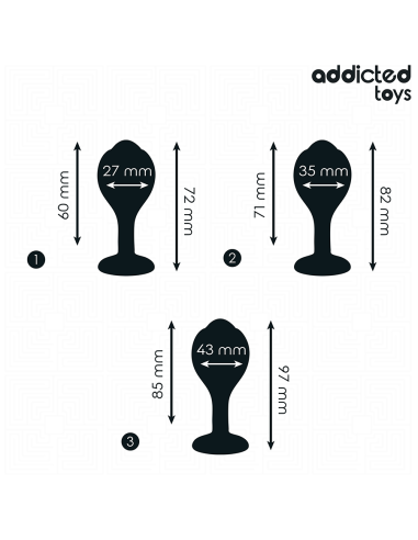 ADDICTED TOYS - SET OF 3 ANAL PLUG SILICONE...
