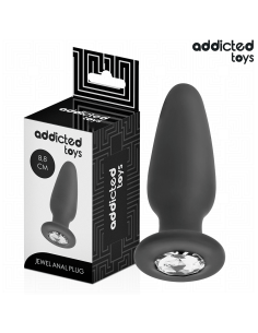 ADDICTED TOYS - ANAL PLUG WITH JEWEL SILICONE SIZE S 8.8 CM